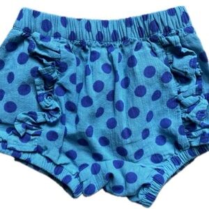 Tea Collection Cha Cha Ruffle Bloomers Polka Dot Blue Baby 9-12M NWOT